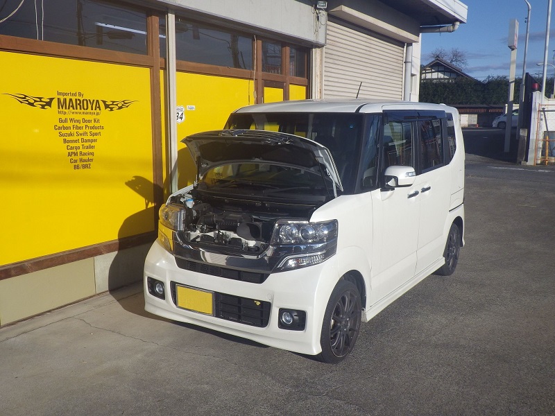 MAROYA ホンダ N-BOXカスタム［JF1］用ボンネットダンパー
